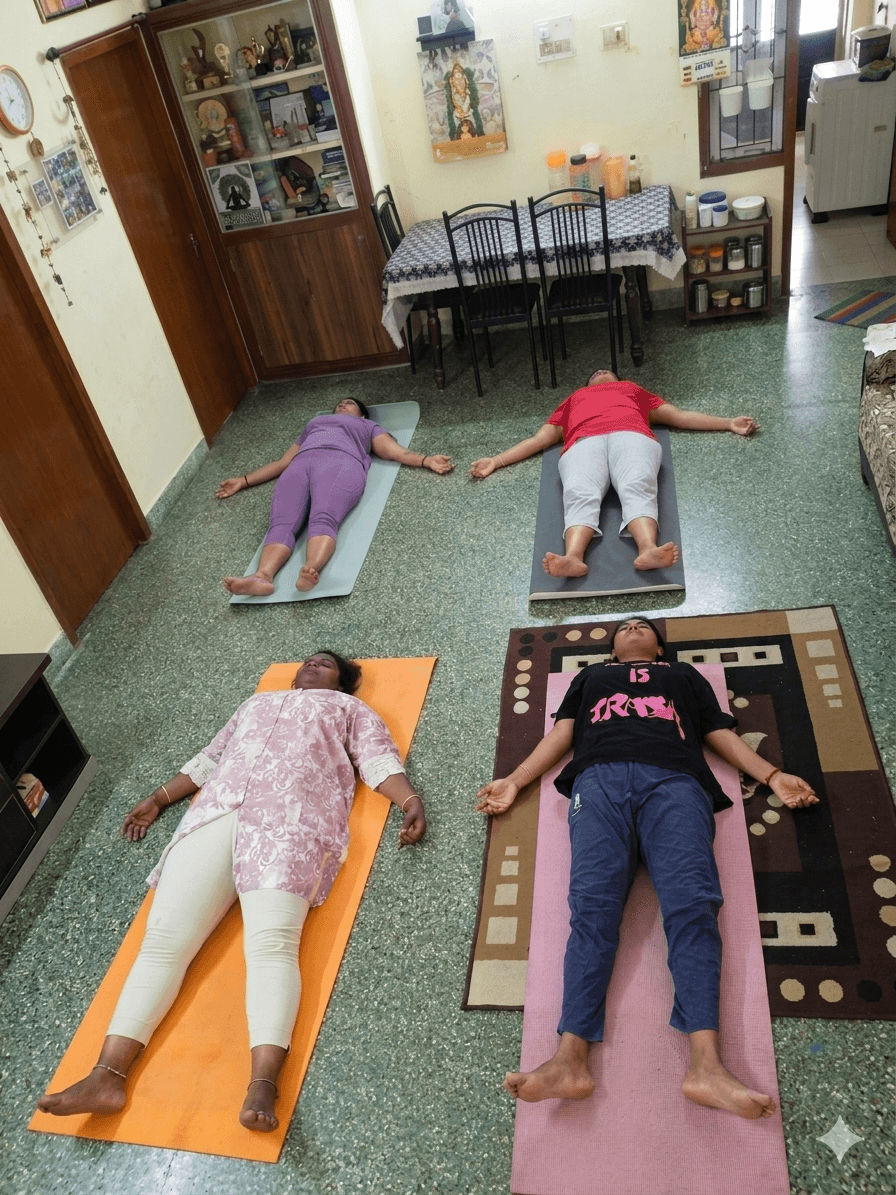 Yoga Nidra yoga class at Siva Yoga Studios Besant Nagar Chennai