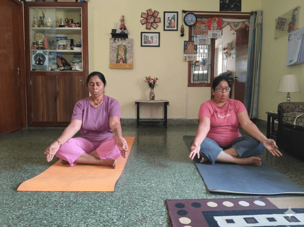 Pranayama yoga class at Siva Yoga Studios Besant Nagar Chennai