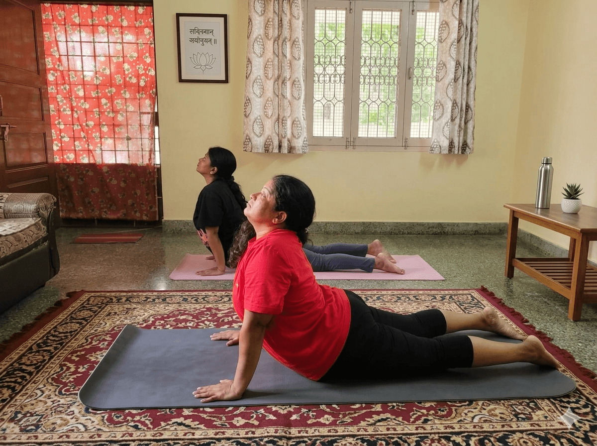 Asanas yoga class at Siva Yoga Studios Besant Nagar Chennai